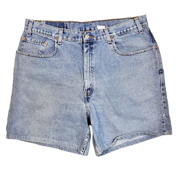 LEVIS 560 Denim Shorts 38" Waist 6" Inseam Unisex Baggy Loose Fit Dad Jort - Picture 2 of 6